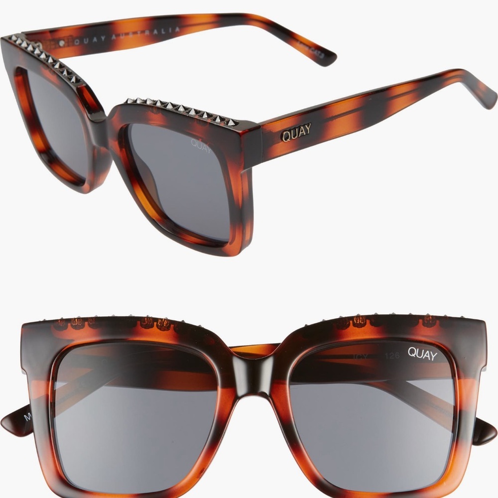 Quay Australia Icy Brown Sunglasses Bold Fashion-Forward Design